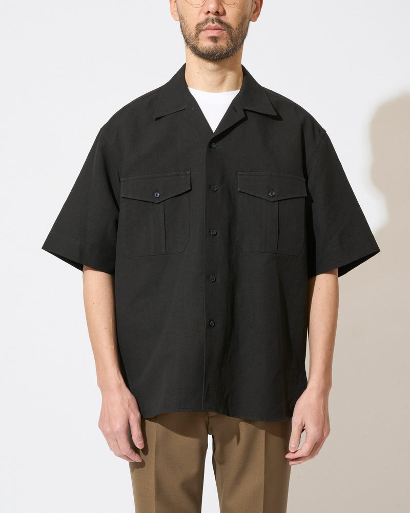 PIERRE SHIRTS SHORT / ピエールシャツショート<br>TAN135°<br>Li/Co ハイカウントポプリン