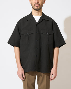 PIERRE SHIRTS SHORT / ピエールシャツショート<br>TAN135°<br>Li/Co ハイカウントポプリン