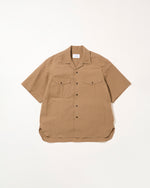 PIERRE SHIRTS SHORT / ピエールシャツショート<br>TAN135°<br>Li/Co ハイカウントポプリン